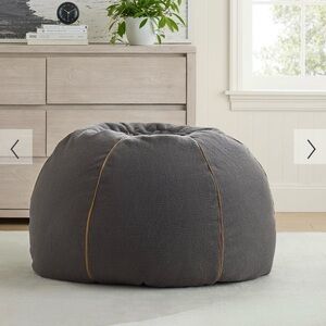 Pottery Barn Teen Large Camden Faux Fur Charcoal Bean Bag Slipcover